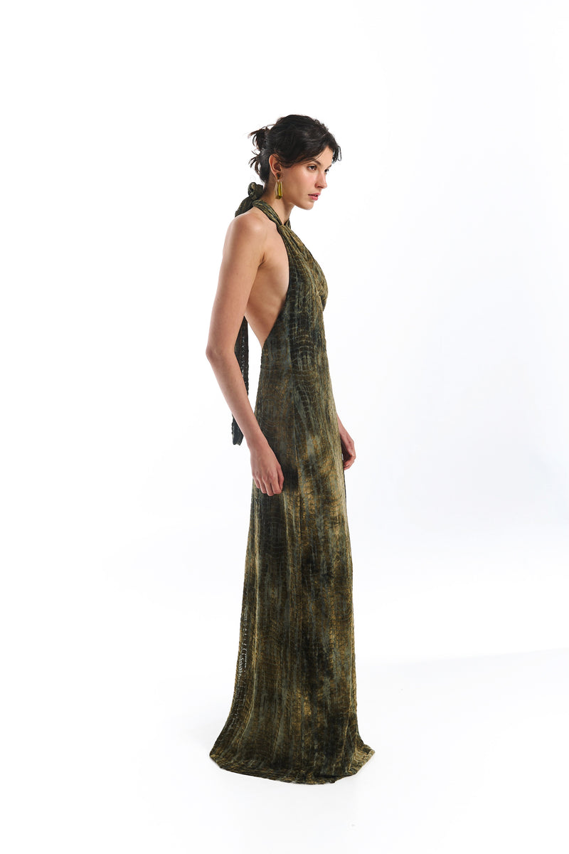 Croco Maxi Dress