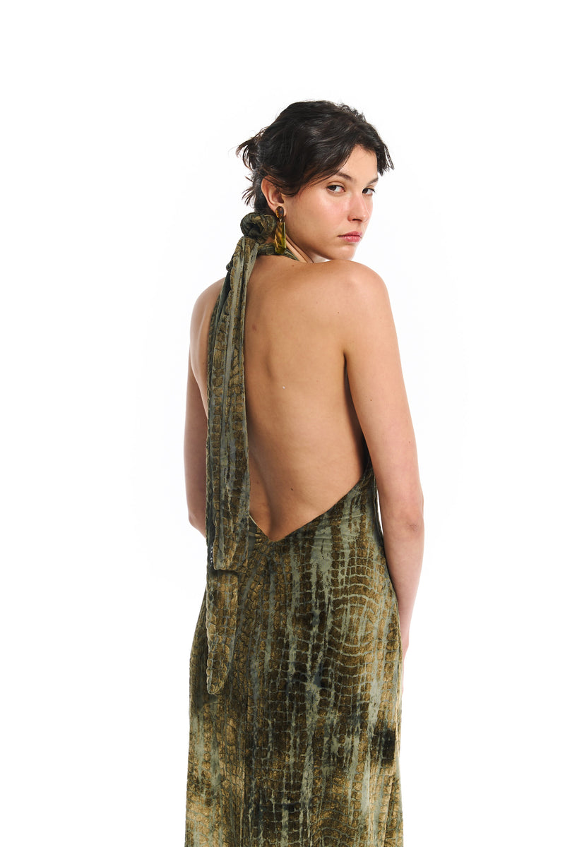Croco Maxi Dress