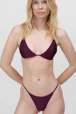 Lua Bikini Tiny Bottom Burgundy