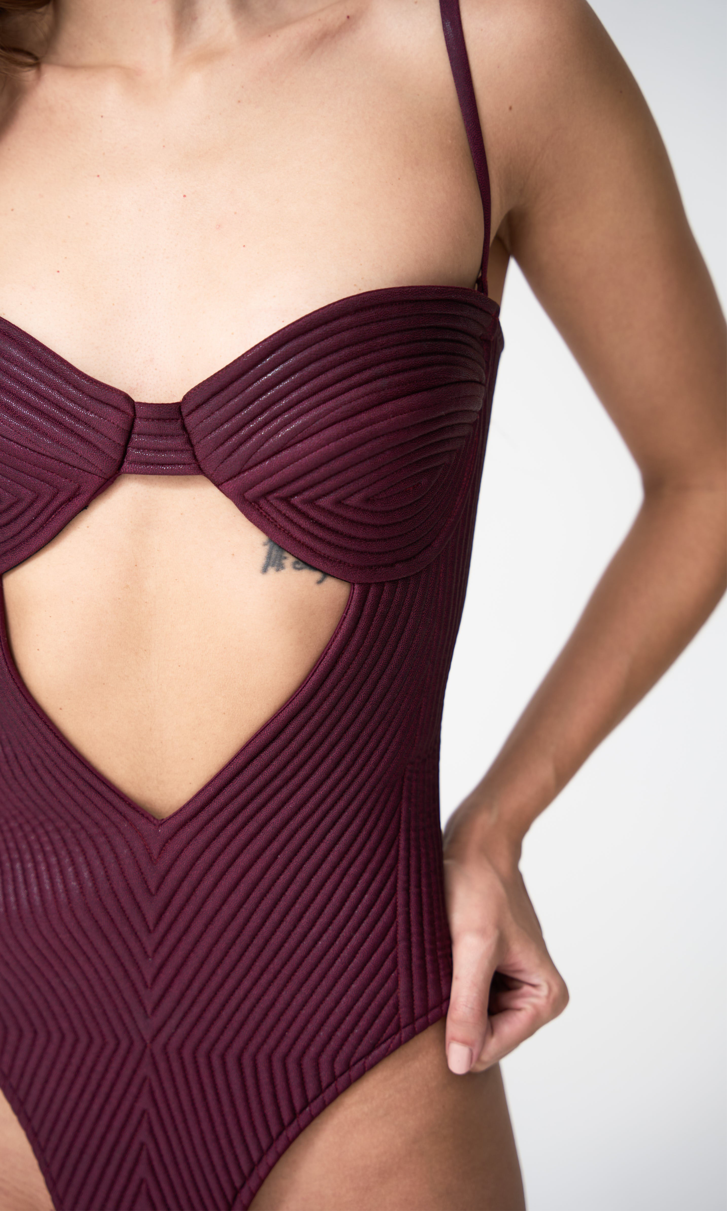 Boa Burgundy One Piece