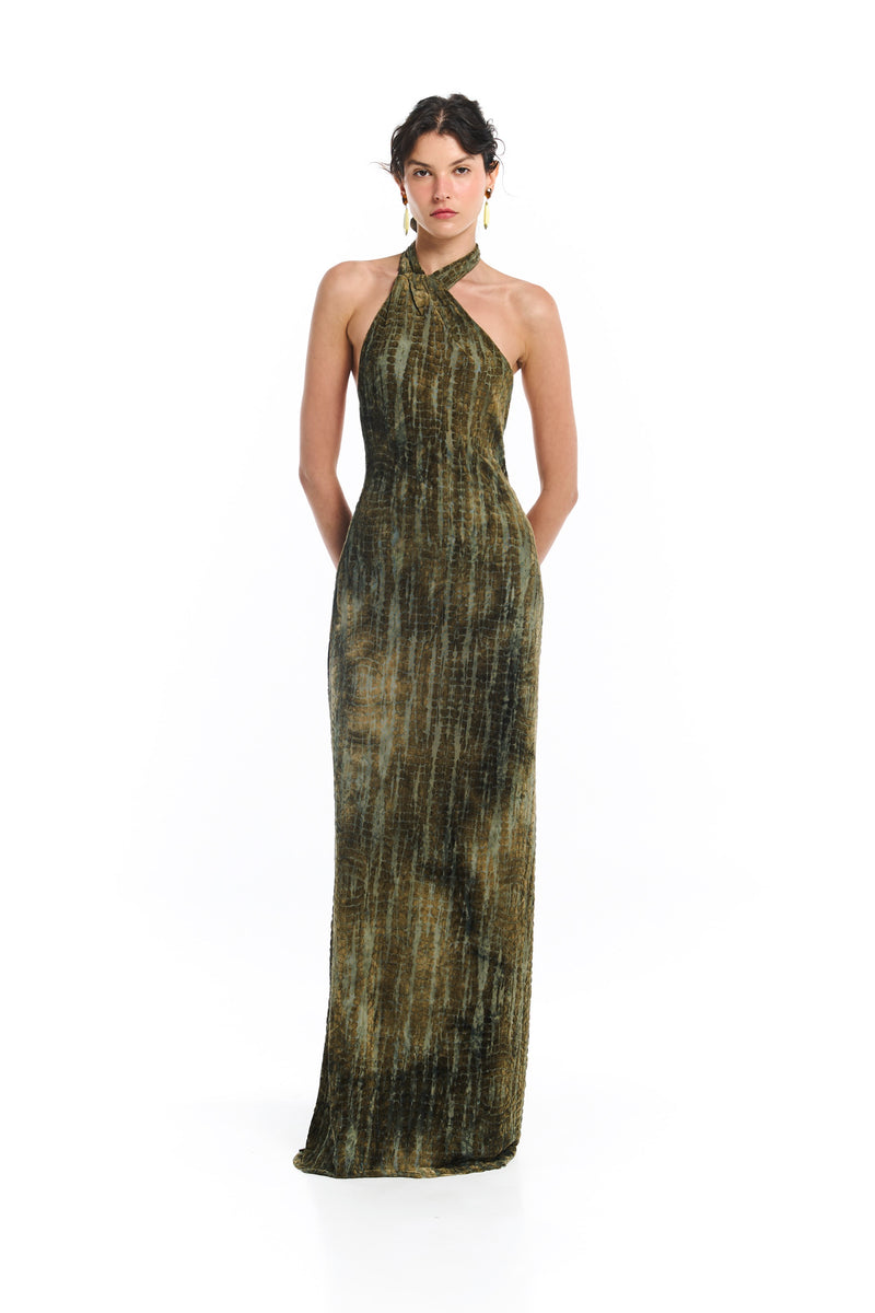Croco Maxi Dress