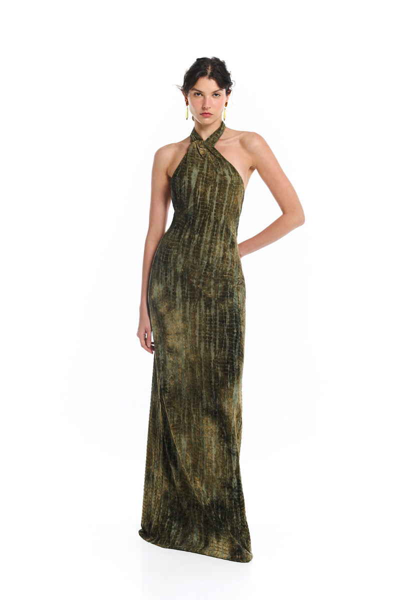 Croco Maxi Dress