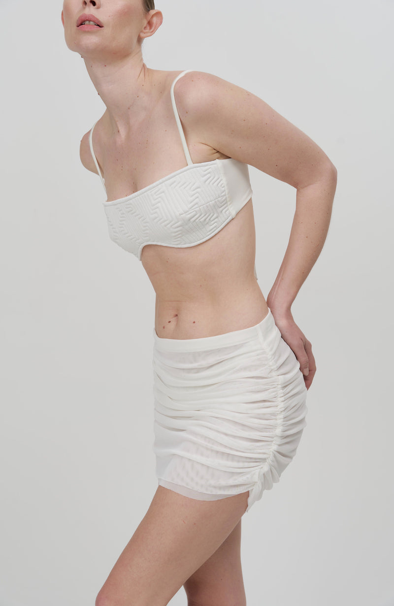 Aba Mini Skirt Ivory